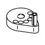Plate with pin for adjusting the handles