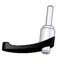 Lock handle for arm pad